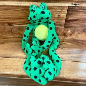 Fiesta Piggyback Pal Polka Dot Frog Plush Stuffed Animal Vintage 1998.
